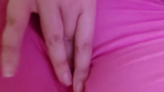 Wet short pants in a clothes shop from a hot squirting - Exposed wetting game