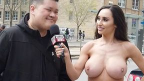 Topless Public Flashing with Naked News