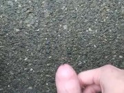 Teenage Boy Squirts His Huge Load Outdoors