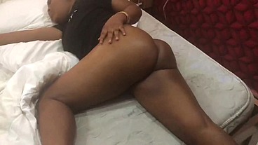 Light skin ebony girl fucked in her room
