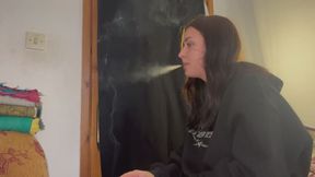 SANDY THE FIRST CIGARETTE AFTER WAKEING UP