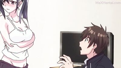 Busty anime chick caught jerking off & ends up getting pounded hard