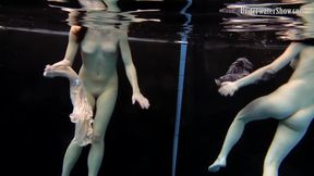 Two girls swim and get naked sexy