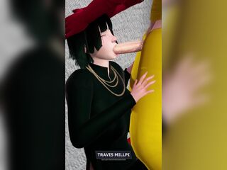 One Punch-chap Fubuki and Saitama // Parody