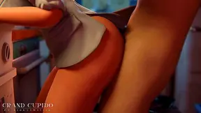 Mercys Busty Curves Rocked Hard by Hung Anime Lover in Steamy Kitchen Fuck