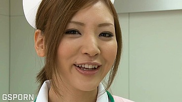 Sexy japanese nurse of Tokyo hospital like blowjob and hot sex with doctor