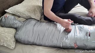 bearded dom using mummified fellow as a fucktoy