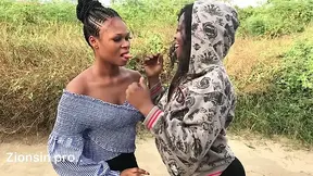African Lesbian Lover Outdoor Play