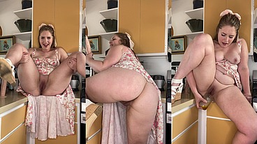 Sexy Housewife Drinks Her Stinky Yellow Pee!