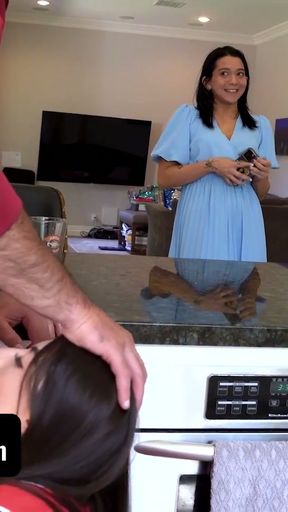 Wifey Convinces Her Husband To Give Their Stepdaughter One More Chance At Sucking His Long Cock   Clip 1