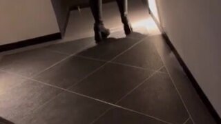Thong-wearing Asian seductress gets pretty risky