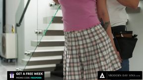 MODERN-DAY SINS - Virgin Babe Chanel Camryn With Chastity Belt Cheats On BF With This Locksmith