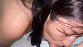 My stepsister gives me the best blowjob of my life