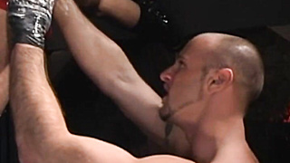 Shane, hard as an aten-inch rock, straddles Dragon and throws one of the best fucks of all time into the iron hole beneath him.