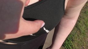 Outdoor Tits and Short Cock Sucking
