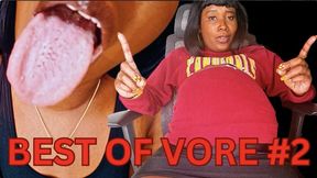 2 for 1 - Professor Vored and Vored My Personal Trainer ft Queen Ava - This same size vore scene features mouth fetish, big belly, femdom pov, brat girls, tongue fetish, digestion, and consumed - 1080 MP4