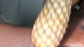 Blacked MILF fucks Asian toy and welcomes a blacked creampie