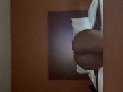 Bored Teenage ebony girl with locs strips naked preparing to masturbate