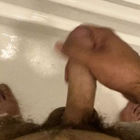 Stroking my big cock