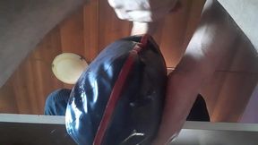 17 minutes of hogtied extreme blowjob and deepthroat with massive oral creampie