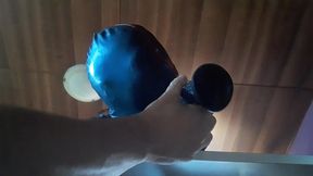 17 minutes of hogtied extreme blowjob and deepthroat with massive oral creampie