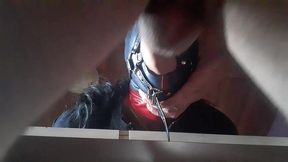17 minutes of hogtied extreme blowjob and deepthroat with massive oral creampie