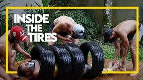 Inside The Tires (1080p) Gay Bondage - Gay Domination - Tape Bondage - Foot Fetish - Tickling - BDSM