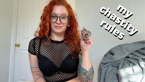 pleasure Domme&#039;s chastity rules - how I&#039;d keep you locked up, JOI, CEI - full video on Veggiebabyy Manyvids