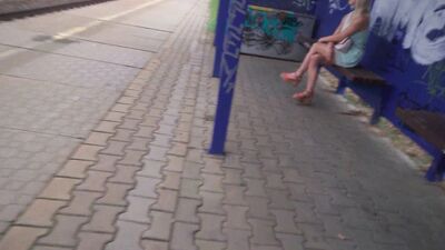 Euro blonde was easily convinced into having quick sex in public by a stranger