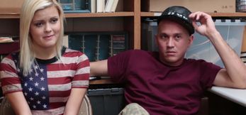 blonde Madison Hart fucked by a security of