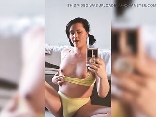 Cute Trans Beauty Teases YOU and Jerks off