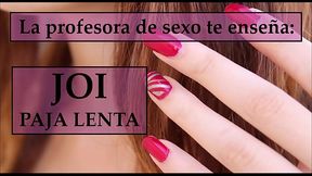 Sigue las intrucciones de la profesora para masturbarte. JOI.