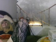 Raven fucking her tight pussy 10 inch dildo I image its U & swallow ur cum