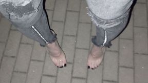milking my dick on the street