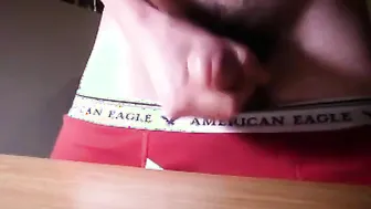 Twink Jerks Off and Cums fetish on His Dorm Room Desk