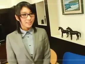 Sensual Glasses-Wearing Asian Babe Thrills in Steamy Threesome Experience