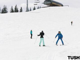 TUSHY, Anal-mad Ski instructor Liya shows off her skills