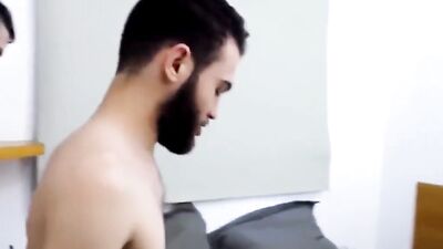 Three gay dudes are passionately fucking at the spa center
