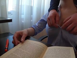 Student Hard Fucked Teacher with Big Tits before Test