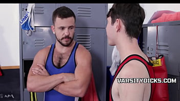 Celebrating Success With Gay Wrestling Partner