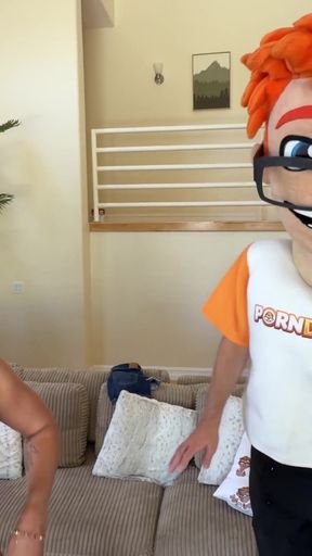 My big dick stretched small tit brunette Sadie Schafer in standing doggy until the creampie   Clip 1
