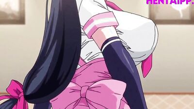 Two Hentai Maids and a Virgin get down and dirty in a steamy threesome