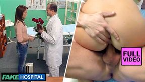 Czech seasoned nurse rides cock in office