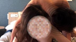 excited sex of my student wearing mint color shorts