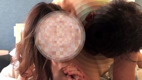 excited sex of my student wearing mint color shorts