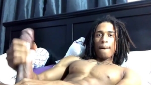 Inked ebon chap will not Stop jacking For Your Amusement