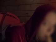 Little red suck a dildo. (Full video on my onlyfan!)