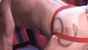 Aaron warms him up slowly but the action builds quickly. Soon Aaron is pumping d