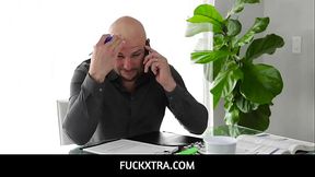 FuckXtra - Sweet teen Biny Beaz on her knees and sucking her stepdads prick