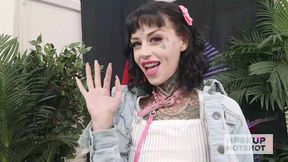 90-pound inked slut cc doll loves to get fucked up the ass!